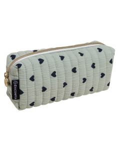 Estuche portatodo exacompta algodon rectangular una cremallera corazones 210x60x95 mm 2