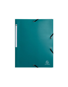 Carpeta exacompta opak gomas polipropileno reciclado tres solapas din a4 color verde