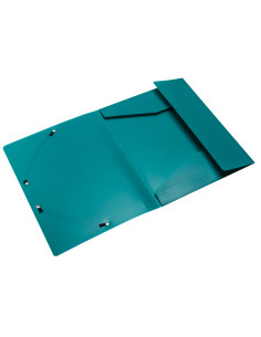 Carpeta exacompta opak gomas polipropileno reciclado tres solapas din a4 color verde 2