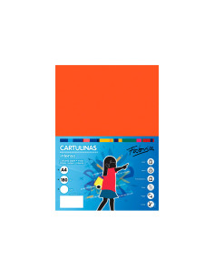Cartulina fabrisa a4 180 g naranja paquete de 50 hojas