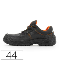 Zapatos de seguridad safetop oratio cuero grabado suela de acero antiperforacion s3 sr talla 44 color negro