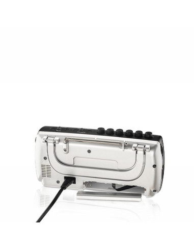 Daewoo Radio Grabadora Cassette AM/FM - Alimentacion a Pilas - Jack 3.5mm - Microfono Integrado - Altavoz Integrado - Asa de Tra