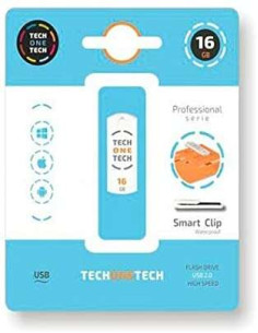 TechOneTech Pro Smart Clip Memoria USB 2.0 16GB (Pendrive)