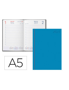 Agenda oficina liderpapel 2027 encuadernada corfu dia pagina a5 bilingue 60g papel fsc new color