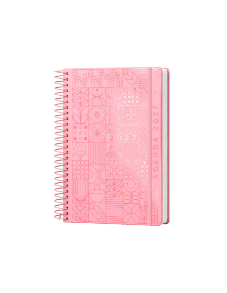 Agenda oficina liderpapel 2027 espiral syros dia pagina a5 bilingue 60g papel fsc design 6