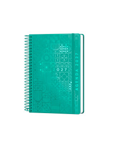 Agenda oficina liderpapel 2027 espiral syros dia pagina a5 bilingue 60g papel fsc design 5 2