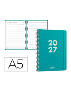 Agenda oficina liderpapel 2027 espiral basic dia pagina a5 bilingue 60g papel fsc design 5
