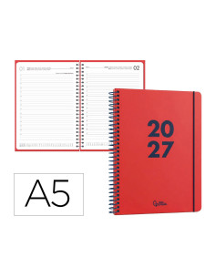Agenda oficina liderpapel 2027 espiral basic dia pagina a5 bilingue 60g papel fsc design 3