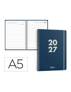 Agenda oficina liderpapel 2027 espiral basic dia pagina a5 bilingue 60g papel fsc design 2