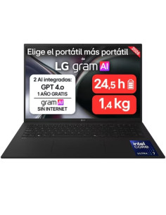 Portátil LG Gram 17ZD90TL-G.AX85BN Intel Core Ultra 7-258V/ 32GB/ 512GB SSD/ 17""/ Sin Sistema Operativo