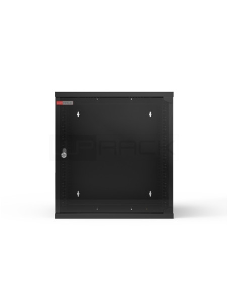 WP RWA-12606-B Armario Mural 12U - Puerta de Cristal - Cerradura de Seguridad - 540x600x580mm - Color Negro