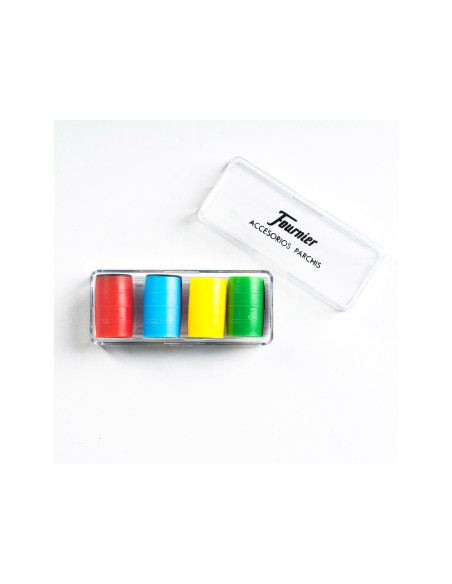Cubilete parchis/oca fournier con dados y fichas para 4 jugadores