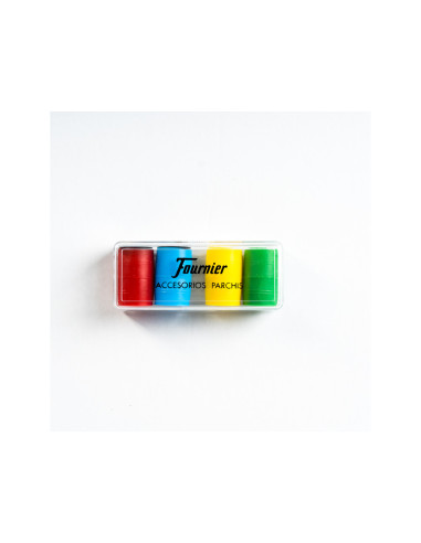 Cubilete parchis/oca fournier con dados y fichas para 4 jugadores