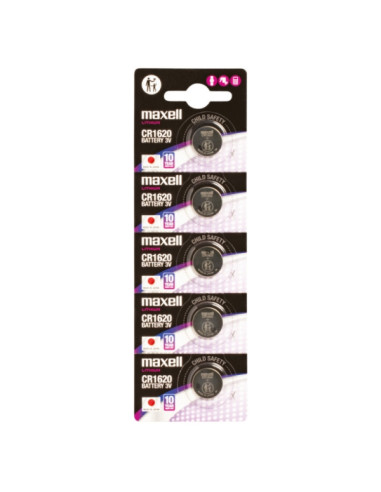 Maxell Lithium CR1620 Pack de 5 Pilas 3V