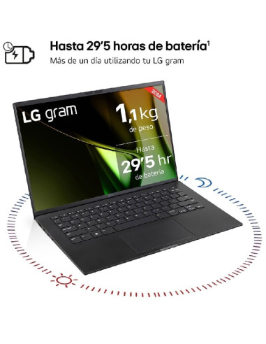 Portátil LG Gram 14ZB90S-G AA55BN Intel Core Ultra 5-115U/ 16GB/ 512GB SSD/ 14""/ Win11