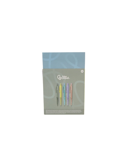 Portaminas liderpapel coleccion 1 con clip y goma 0.5 mm 5 colores surtidos