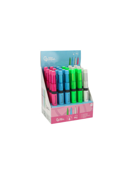 Portaminas liderpapel coleccion 2 con fuelle y goma con acabado soft touch 0,5 mm 4 colores surtidos