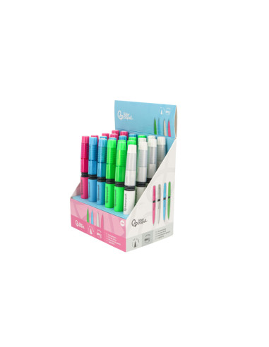 Portaminas liderpapel coleccion 2 con fuelle y goma con acabado soft touch 0,5 mm 4 colores surtidos