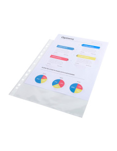 Funda multitaladro exacompta polipropileno 60 mc din a4 cristal paquete de 50 unidades 2