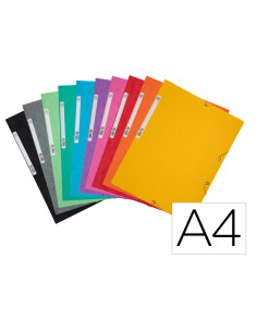 Carpeta exacompta gomas tres solapas carton 400 g din a4 colores surtidos