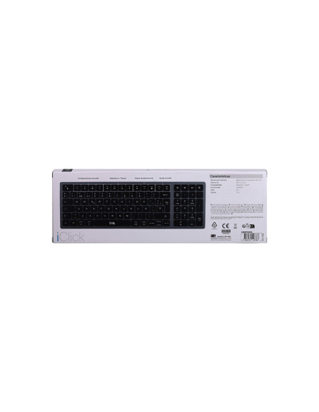 Teclado tnb iclik ultrafino inalambrico color gris