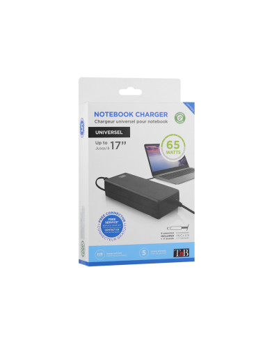 Cargador para portatil tnb usb-c 65w con 9 adaptadores