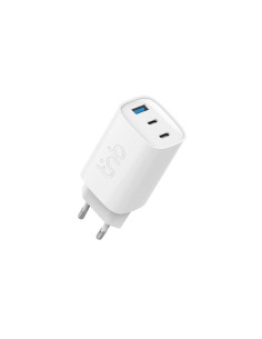Cargador de pared tnb gan 65w 2xusb-c + usb a color blanco