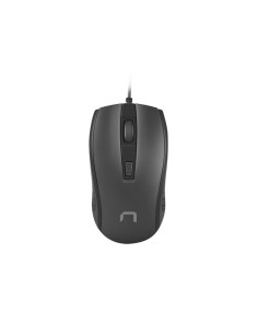 Natec Hoopoe 2 Raton Optico - 1600 dpi - Cable de 1,8 mtrs - 4 Botones - Color Negro
