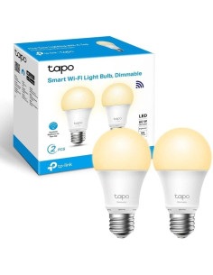 Bombilla Inteligente TP-Link Tapo L510E/ Casquillo E27/ 8.7W/ 806 Lúmenes/ 2700K/ Pack 2 2