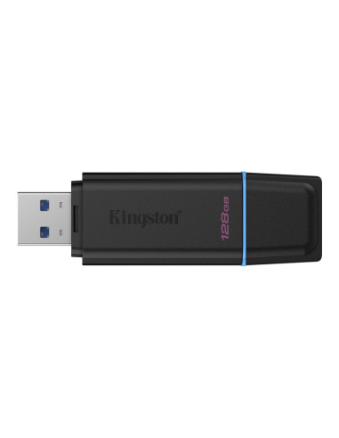 Kingston DataTraveler Exodia Memoria USB 128GB - USB 3.2 Gen 1 - Con Tapa - Enganche para Llavero - Color Negro (Pendrive)
