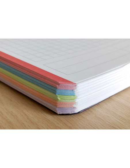 Cuaderno espiral clairefontaine din a4+ 120 hojas 90 gr tapa plastico microperforado cuadro 5 mm