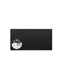Sobre clairefontaine pollen 110x220 mm negro pack de 5 unidades