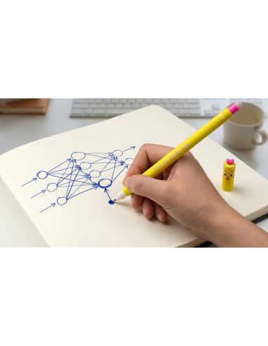 Boligrafo fantasia imaginovo animales tinta azul termosensible borrable punta 1mm pollo
