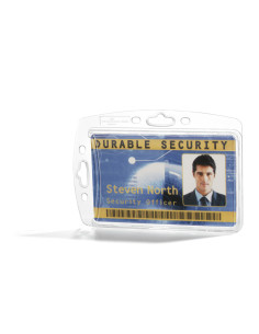 Identificador durable rigido poliestireno transparente para 1 tarjeta 54x87 mm 2