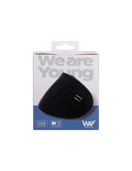 Raton tnb way inalambrico optico vertical 1600 dpi seis botones color negro