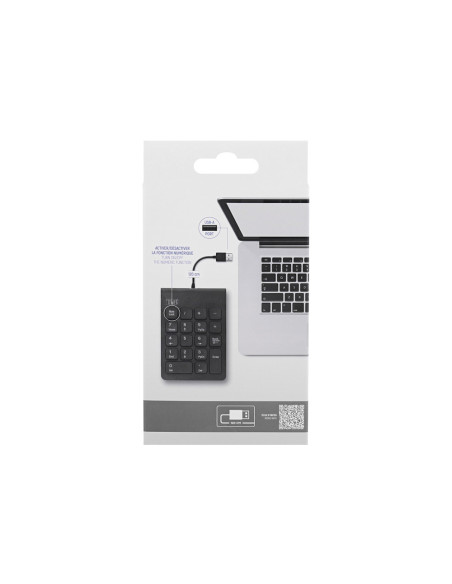 Teclado numerico tnb usb-a con cable color negro