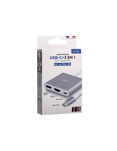 Adaptador de video tnb tipo c a hdmi 3 en 1 color gris 2