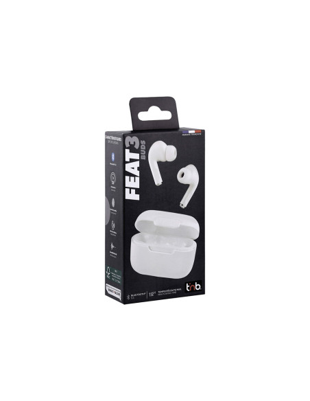 Auriculares tnb feat3 true wireless color blanco