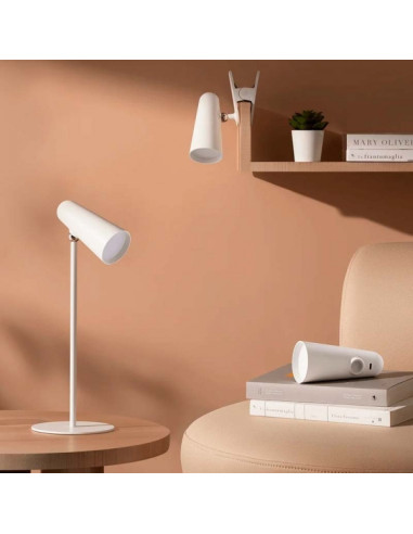Xiaomi Xiaomi Flexible Rechargeable Lamp Lampara de Mesa Multifuncion 100lm - 3 Modos: Escritorio, Con Pinza y Linterna - Temper