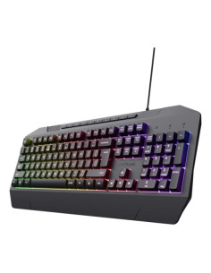 Trust Gaming GXT 836 Evocx Teclado Gaming USB - 12 Teclas Multimedia - Antighosting - Iluminacion LED - Color Negro
