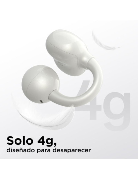 Auriculares Deportivos de Conducción Aérea OpenRock E OPACE02 con estuche de carga/ Autonomía 7h/ Blancos