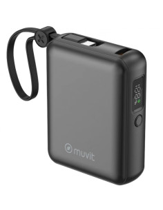 Powerbank 10000mAh Muvit For Change MCCHP0014/ 35W/ Negra