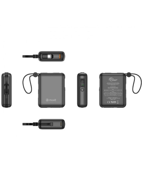 Powerbank 10000mAh Muvit For Change MCCHP0014/ 35W/ Negra