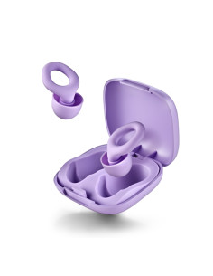 NGS Noon Tapones para Oidos con Reduccion de Ruido - Silicona - Funda y 4 Almohadillas - Color Morado
