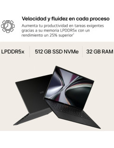 Portátil LG Gram 14Z95U-G.AU85BN Ryzen AI 7 450/ 32GB/ 512GB SSD/ 14""/ Win11 2