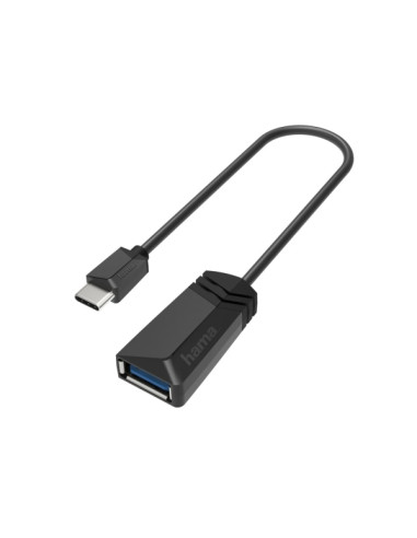 Hama Essential Adaptador USB - USB-C Macho - USB-A Macho - 5 Gbit/s - Color Negro