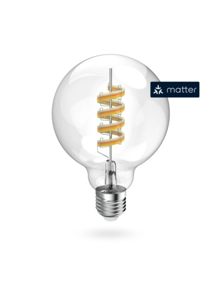 Hama Bombilla LED E27 Inteligente - Potencia 4.9W - RGBW - WiFi - Compatible con Asistente de Voz - Control con App - Estilo Ret