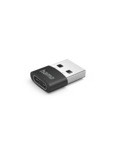 Hama Pack de 3 Adaptadores USB - USB-A Macho - USB-C Macho - Velocidada hasta 480Mbit/S - Color Negro