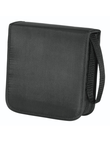 Hama Antistatic Archivador de Nylon para 40 CDs/DVDs - Fundas de Poliester - Proteccion contra Cargas Electrostaticas - 16.4x17x