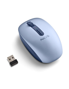 NGS Fog Dual Raton Inalambrico 1600 dpi - Bluetooth 5.2 y 2.4 GHz - 3 Botones - Silencioso - Color Azul